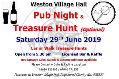  - Pub Night and Treasure Hunt